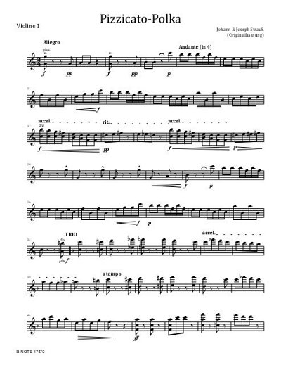 J. Strauß (Sohn): Pizzicato Polka op 449, Stro (Stsatz)