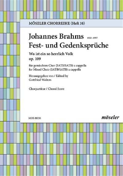 J. Brahms: Fest- und Gedenksprüche op. 109