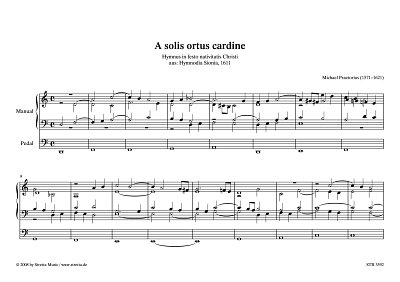 DL: M. Praetorius: A solis ortus cardine Hymnus in festo nat