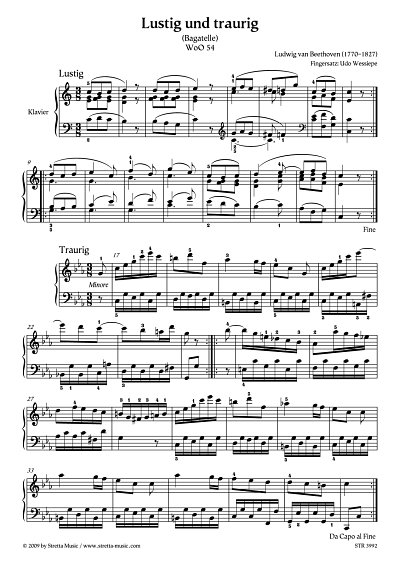 DL: L. v. Beethoven: Lustig und traurig (Bagatelle) / WoO 54