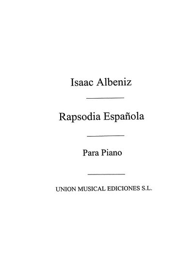 I. Albéniz: Rapsodia Española Op.70, Klav
