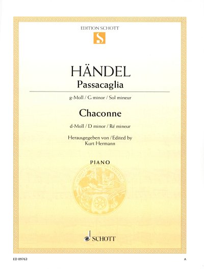 G.F. Händel: Passacaglia g-Moll / Chaconne d-Moll, Klav