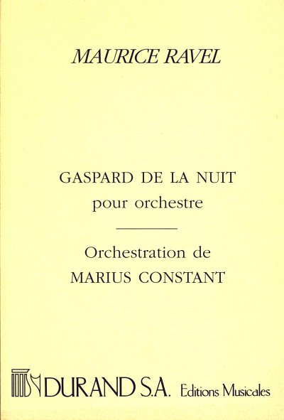 M. Ravel: Gaspard De La Nuit Poche Orchestration  (Stp)