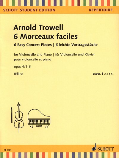 A. Trowell: Sechs leichte Vortragsstücke , VcKlav (KlavpaSt)