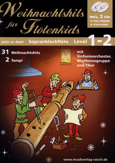 Weihnachtshits fuer Floetenkids, 1-2Sbfl (+2CDs)