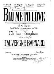 DL: C. Bingham: Bid Me To Love, GesVlKlav