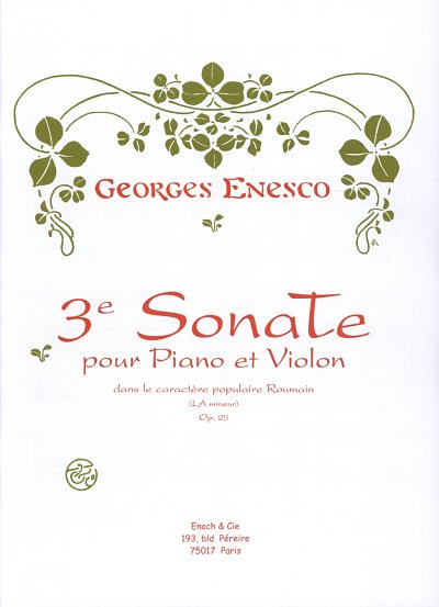 G. Enescu: Sonata No.3 Op.25  (Bu)