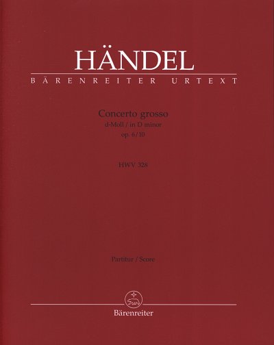 G.F. Händel: Concerto grosso d-Moll op. 6/10 H, StrBc (Part)