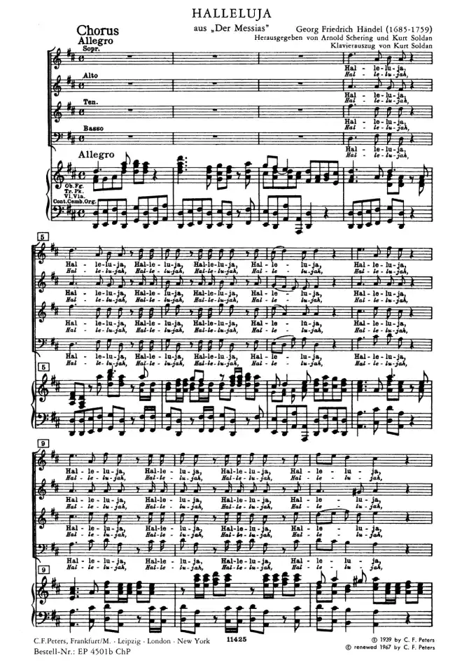G.F. Händel: Halleluja D-Dur, GsGchOrch (Klavpa) (0)