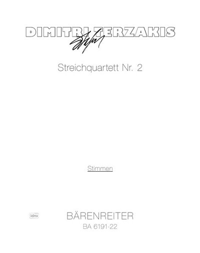 D. Terzakis: Streichquartett Nr. 2 (1976), 2VlVaVc (Stsatz)