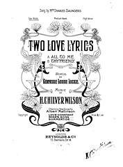 DL: H.C.W.G.L. Luckie: Two Love Lyrics, GesKlav