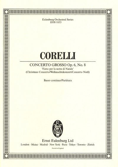 A. Corelli: Concerto grosso g-moll op 6/8, StroBc