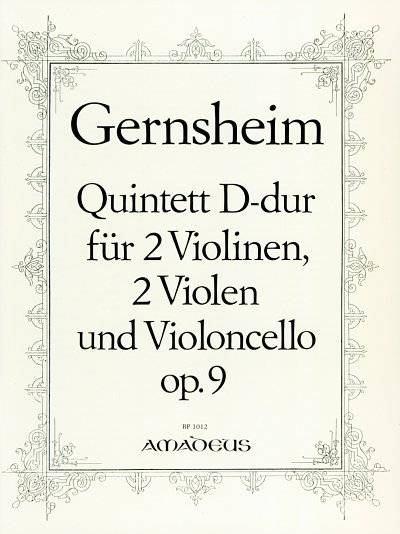 F. Gernsheim atd.: Quintett D-Dur Op 9