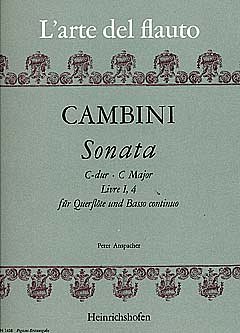 G. Cambini: Sonata für Querflöte und Basso continuo aus "Premier livre de Sonate 1782 C-Dur Livre I, 4