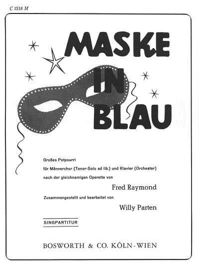 F. Raymond: Maske in Blau, Mch4Klav (Chpa)