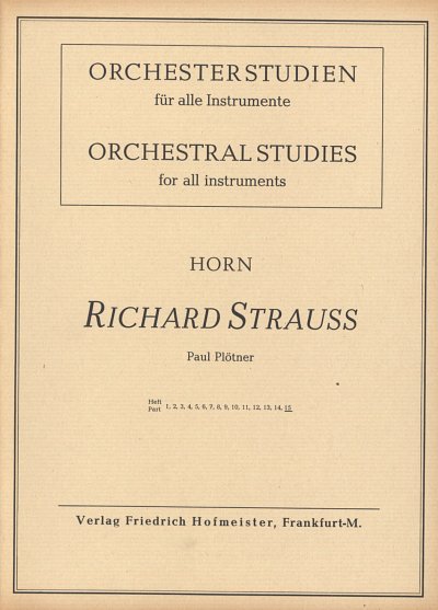 R. Strauss: Orchesterstudien für Horn 15, Hrn