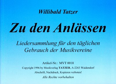 W. Tatzer: Zu Den Anlaessen, Blask