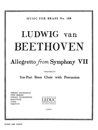 L. v. Beethoven: Allegretto from Symphony, 10BlechPk (Pa+St)