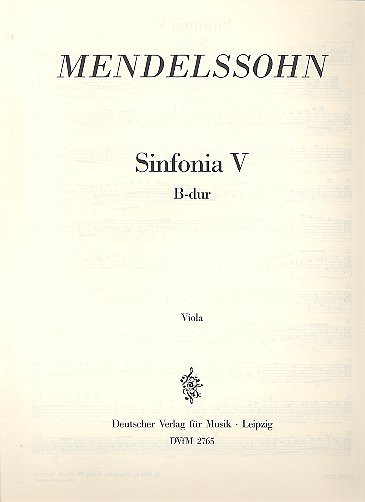 F. Mendelssohn Barth: Sinfonia V B-Dur, Stro (Vla)