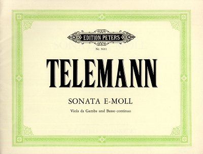 G.P. Telemann: Sonate für Viola da gamba und Basso continuo e-Moll