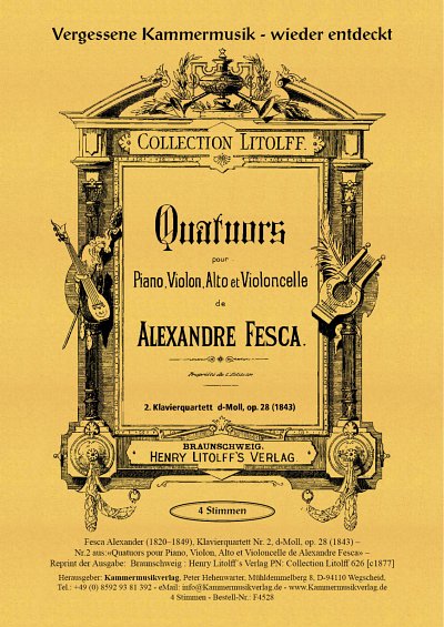 A. Fesca: Klavierquartett d-Moll op. 28/2