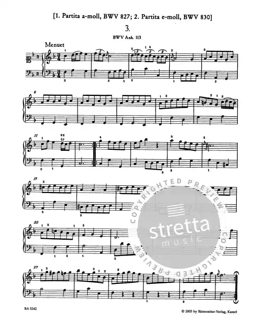 J.S. Bach: Klavierbüchlein für Anna Magdalena Bach, Klav (3)