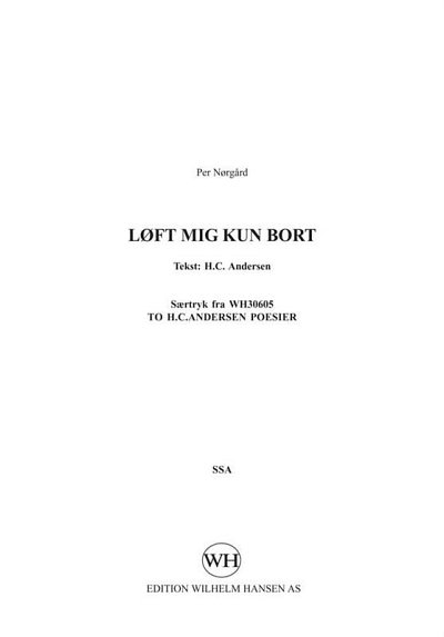 P. Nørgård: Loft Mig Kun Bort, FchKlav (KA)