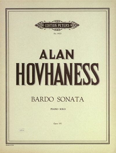 A. Hovhaness: Bardo Sonate Op 192