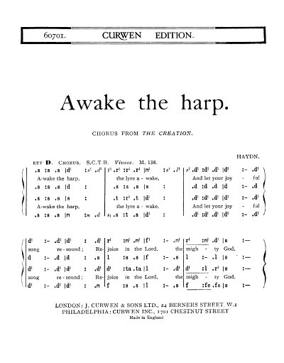 J. Haydn: Awake The Harp (Chpa)