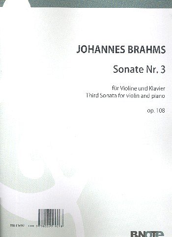 J. Brahms: Violinsonate Nr.3 d-Moll op.10, VlKlav (KlavpaSt)
