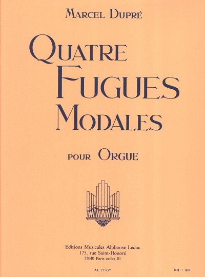 4 Fugues Modales/Op63, Org