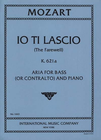 W.A. Mozart: Io Ti Lascio K 621A (C), GesKlav