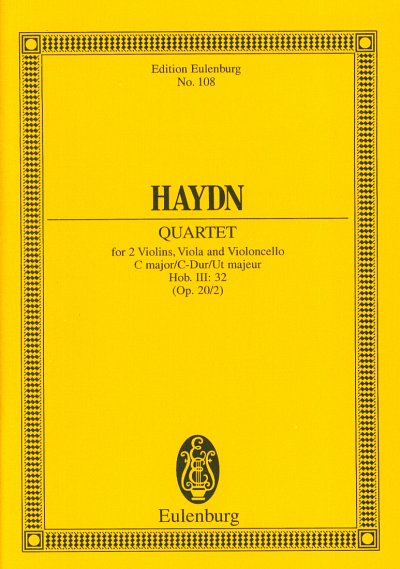 J. Haydn: Quartett C-Dur Op 20/2 Hob 3/32 Eulenburg Studienp