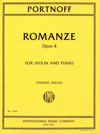 L. Portnoff: Romanze op. 4, VlKlav (KlavpaSt)