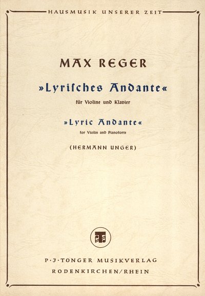 M. Reger: Lyrisches Andante