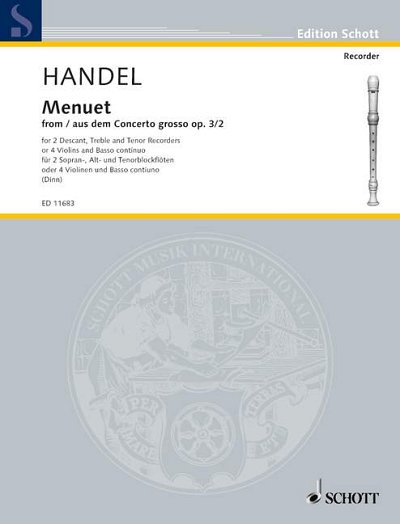 DL: G.F. Händel: Menuet (Pa+St)