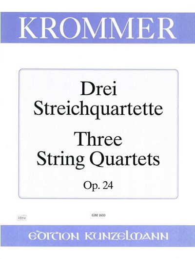 K.F. Vincenz: 3 Streichquartette op. 24, 2VlVaVc (Stsatz)
