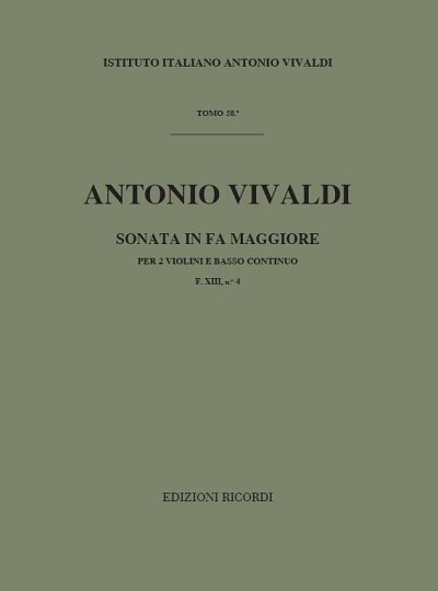 Sonata Per 2 Violini e BC in Fa Rv 70 (Part.)