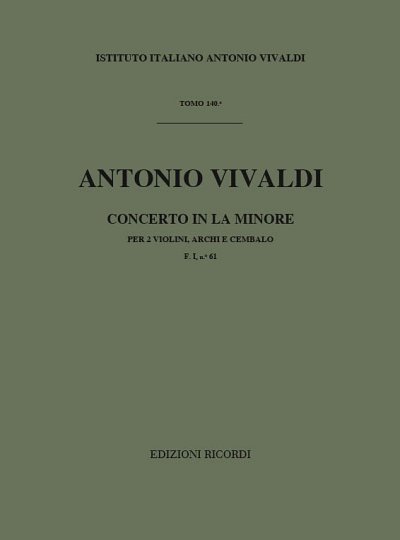 Concerto in La Minore (a minor) (Part.)