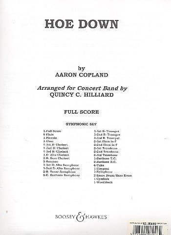 A. Copland: Rodeo -Nr. 4 Hoe Down (Part.)