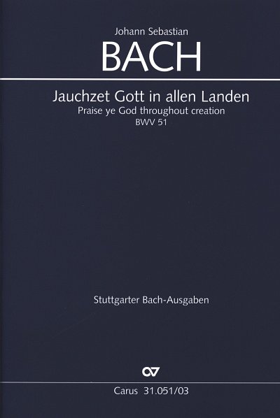J.S. Bach: Jauchzet Gott in allen Lande B, GesSTrpStrBc (KA)