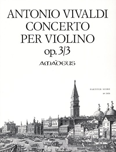 A. Vivaldi: Konzert in G-dur op. 3/3, VlStrBc (Part.)