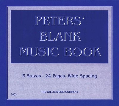 Peters' Blank Music Book (Blue), Klav (EA)