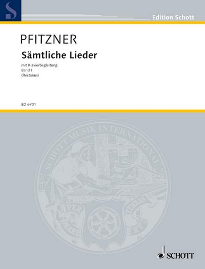 H. Pfitzner: Sämtliche Lieder mit Klavierbegleitung
