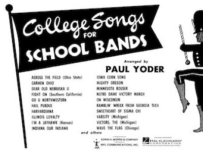 College Songs for School Bands - 1st F Horn