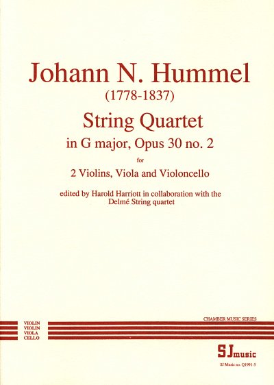 J.N. Hummel: Streichquartett G-Dur op. 30/, 2VlVaVc (Stsatz)