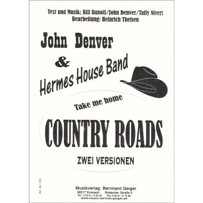 J. Denver: Take Me Home, Country Roads (2 Ve, Blaso (Dir+St)