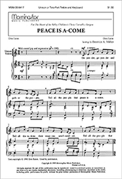 B.A. Miller: Peace Is A-Come