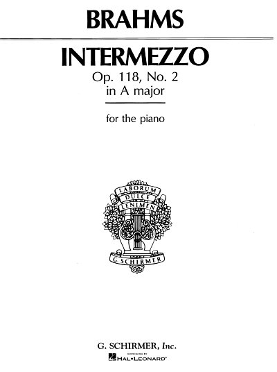 AQ: J. Brahms: Intermezzo A-Dur op. 118/2, Klav (B-Ware)