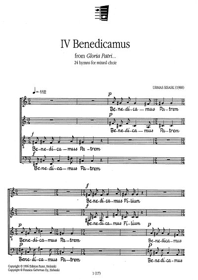 U. Sisask: Benedicamus - Laudate Dominum, GCh4 (Chpa)